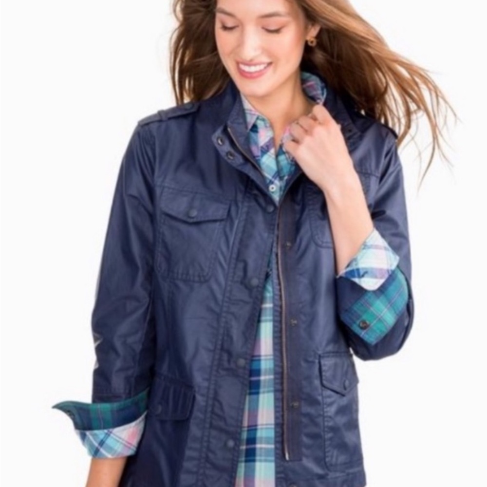 Southern Tide Navy Utility rain Jacket - Women's